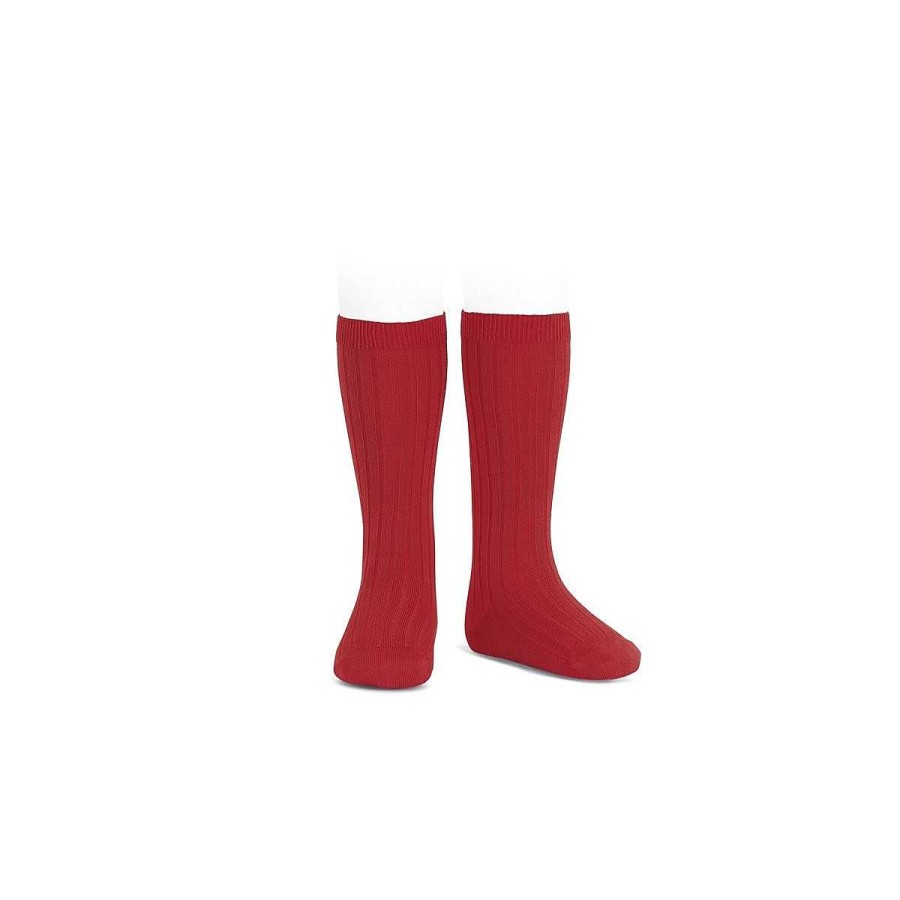 Moda CONDOR Calcetines Y Leotardos | Calcetin Media Canale Condor 550 Rojo