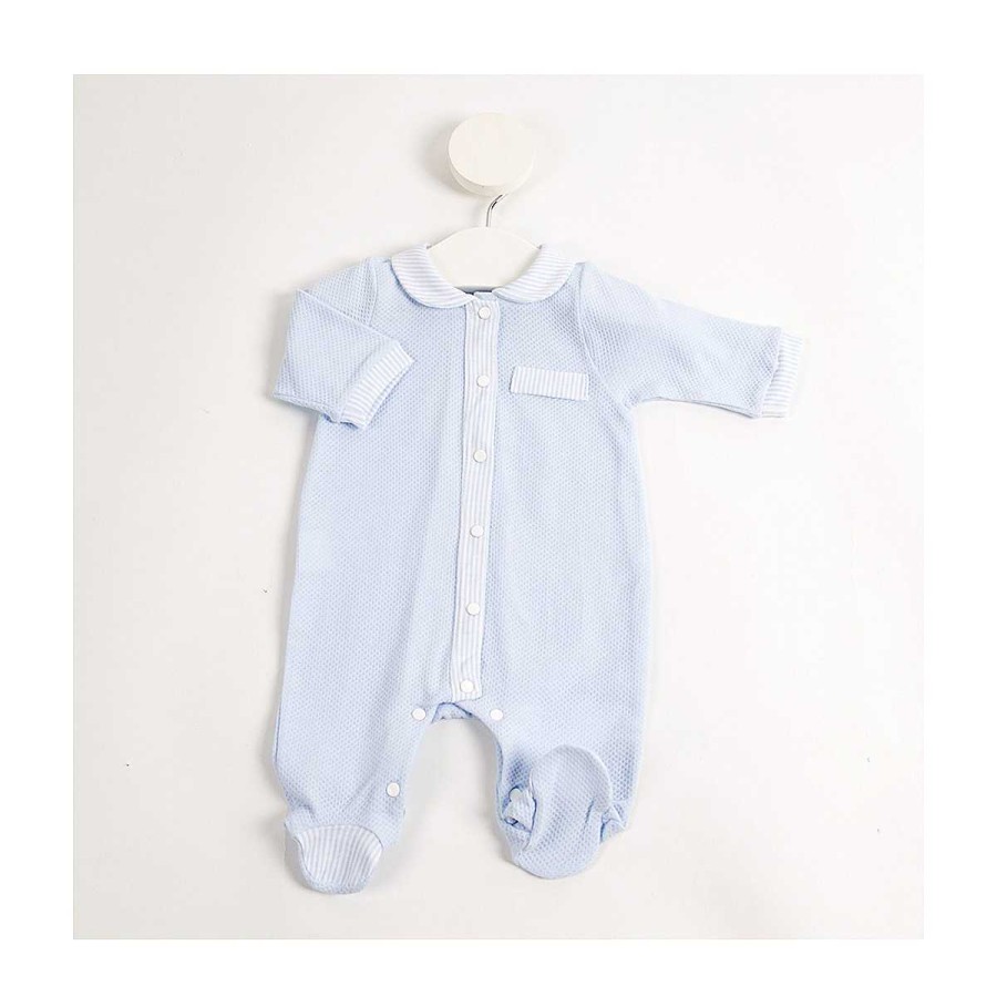 Moda BABIDU Pijamas | Pelele Enterizo Babidu Cuello Bebe Orquidea Azul