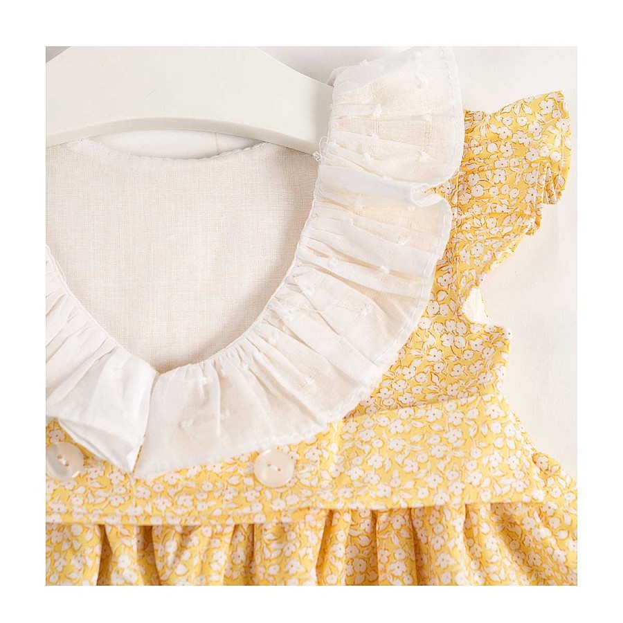 Moda BAYON Vestidos | Vestido Bebe Lazos Bayon Amarillo