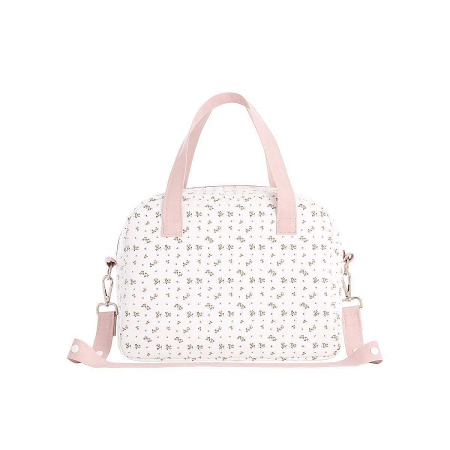 El Paseo CAMBRASS Bolsos | Bolso Maternal Prome Aura Beige/Flores 18X41X31 Cm Cambrass Rosa