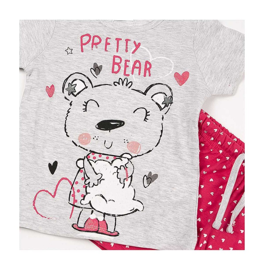 Moda BAYON Pijamas | Pijama Corto Pretty Bear Bayon Rojo