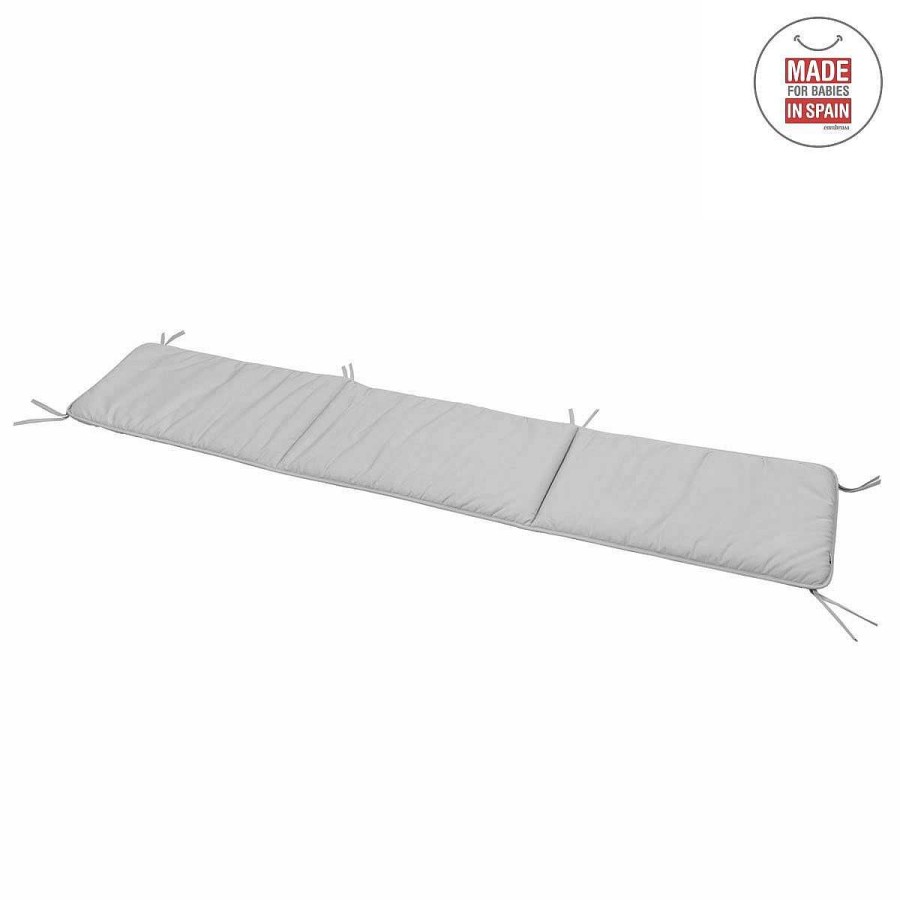 Hogar CAMBRASS Edred N Y Protector | Protector 60 (Cuna 60) 60X40 Cm Liso E Gris Cambrass