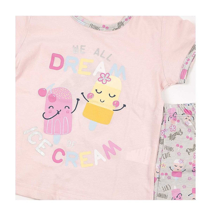 Moda BAYON Pijamas | Pijama Corto We All Dream Bayon Rosa