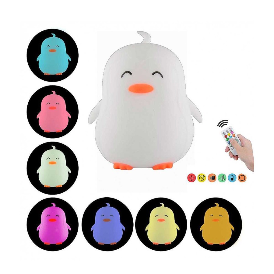 Hogar ZZZOOOLIGHT Luz De Compa Ia | Lampara Infantil Penguin Happy Way