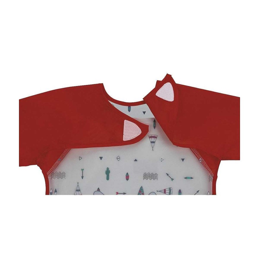 A Comer INTERBABY Baberos | Babero Mangas Interbaby Indio Rojo