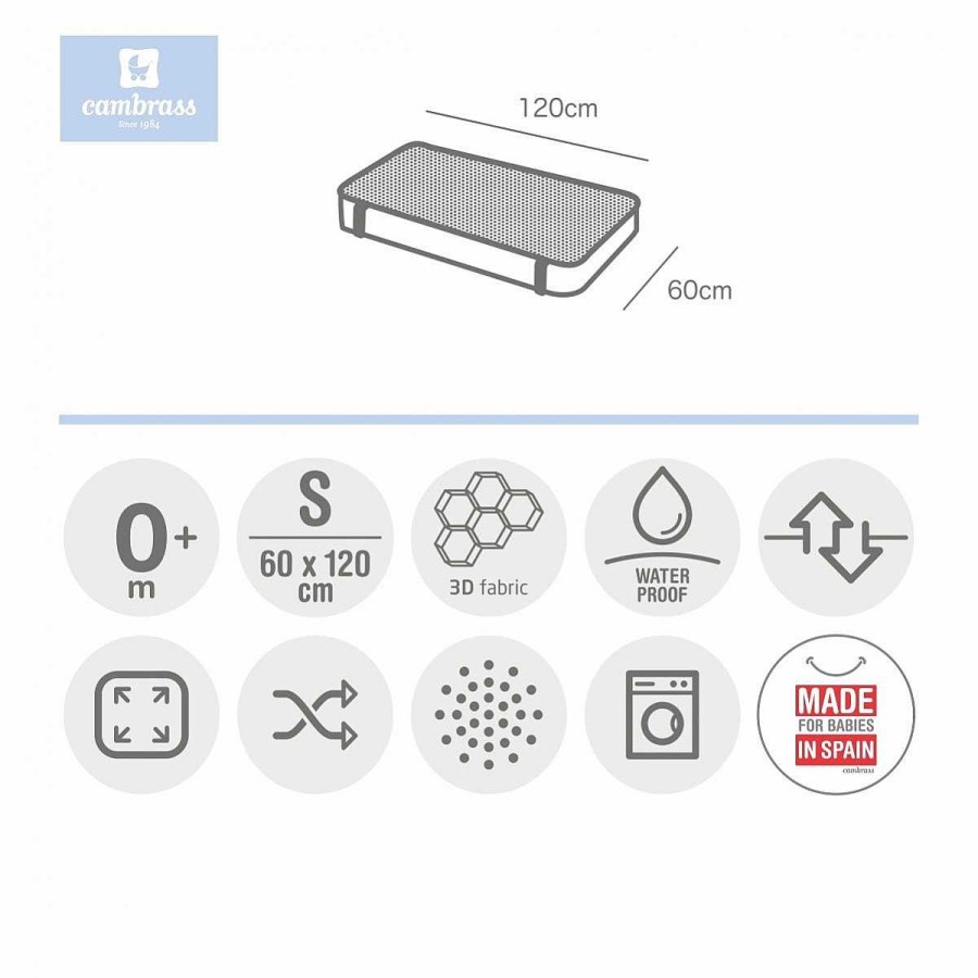 Hogar CAMBRASS Edred N Y Protector | Protector Colchon 3D-Cuna 60 60X120 Cm Liso E Unico Cambrass