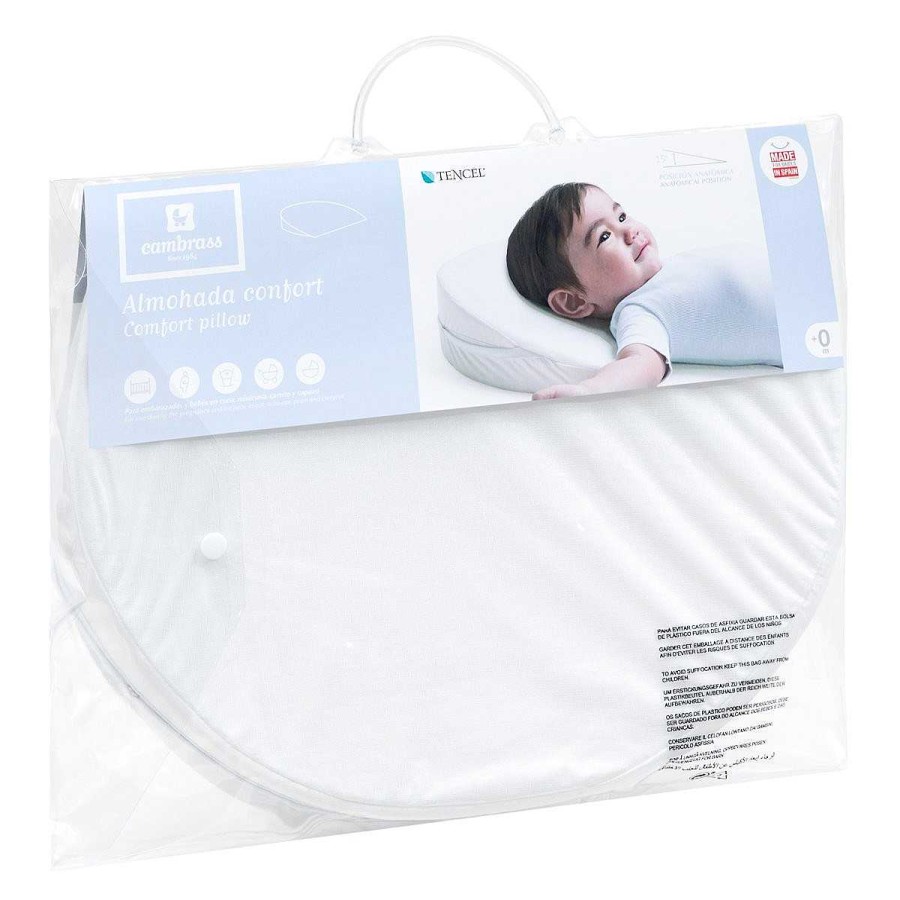 Hogar CAMBRASS Cojines Y Almohadas | Almohada Confort Mini 37X29 Cm Liso E Blanco Cambrass