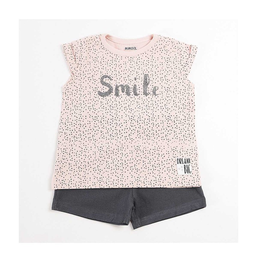 Moda BAYON Pijamas | Pijama Corto 2P Smile Bayon Rosa