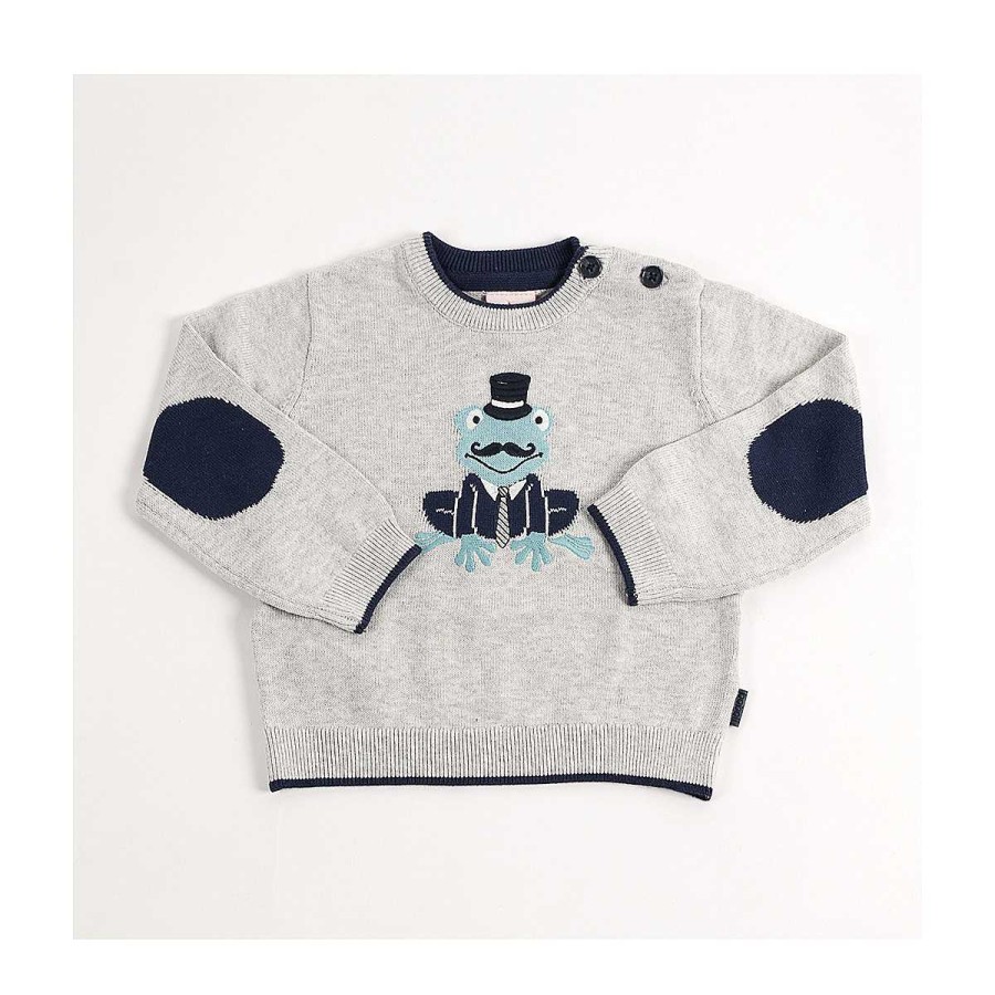 Moda BAYON Chaquetas Y Jerseys | Jersey Tricotosa De Bebe Bayon Gris