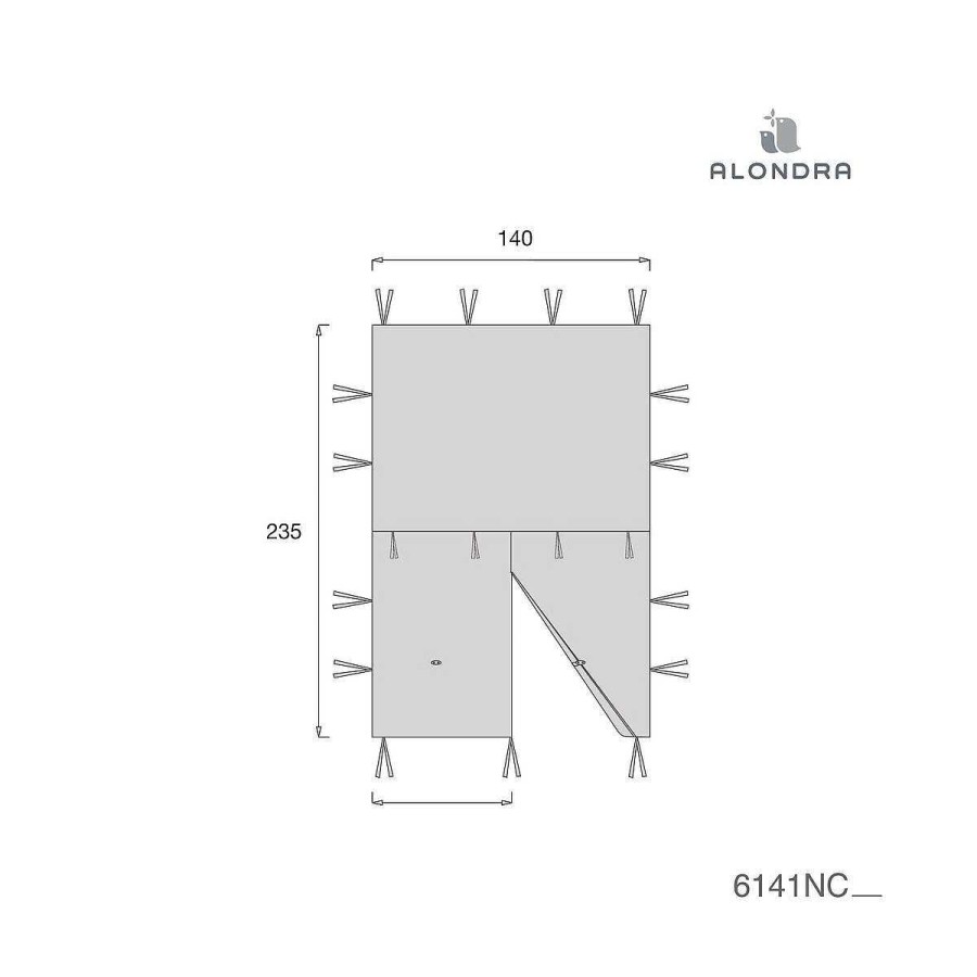Hogar ALONDRA Accesorios | Toldo Textil Para Cama Montessori Indy Alondra 147 Natura