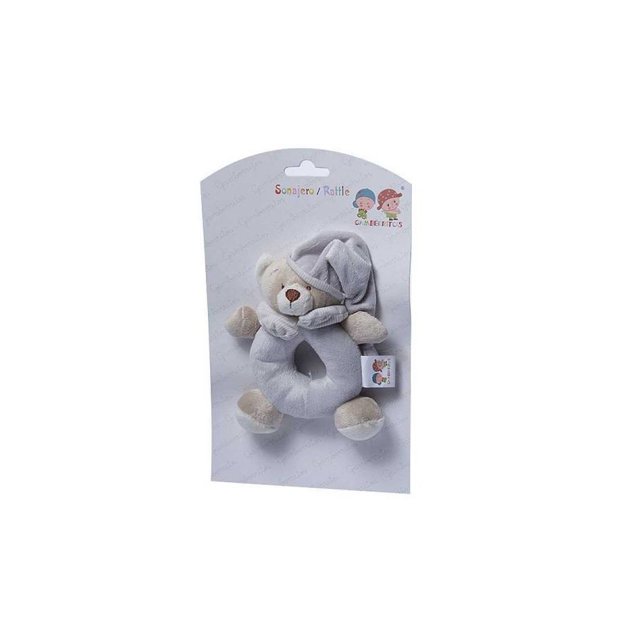 Juguetes GAMBERRITOS | Sonajero Peluche Gamberritos Gris