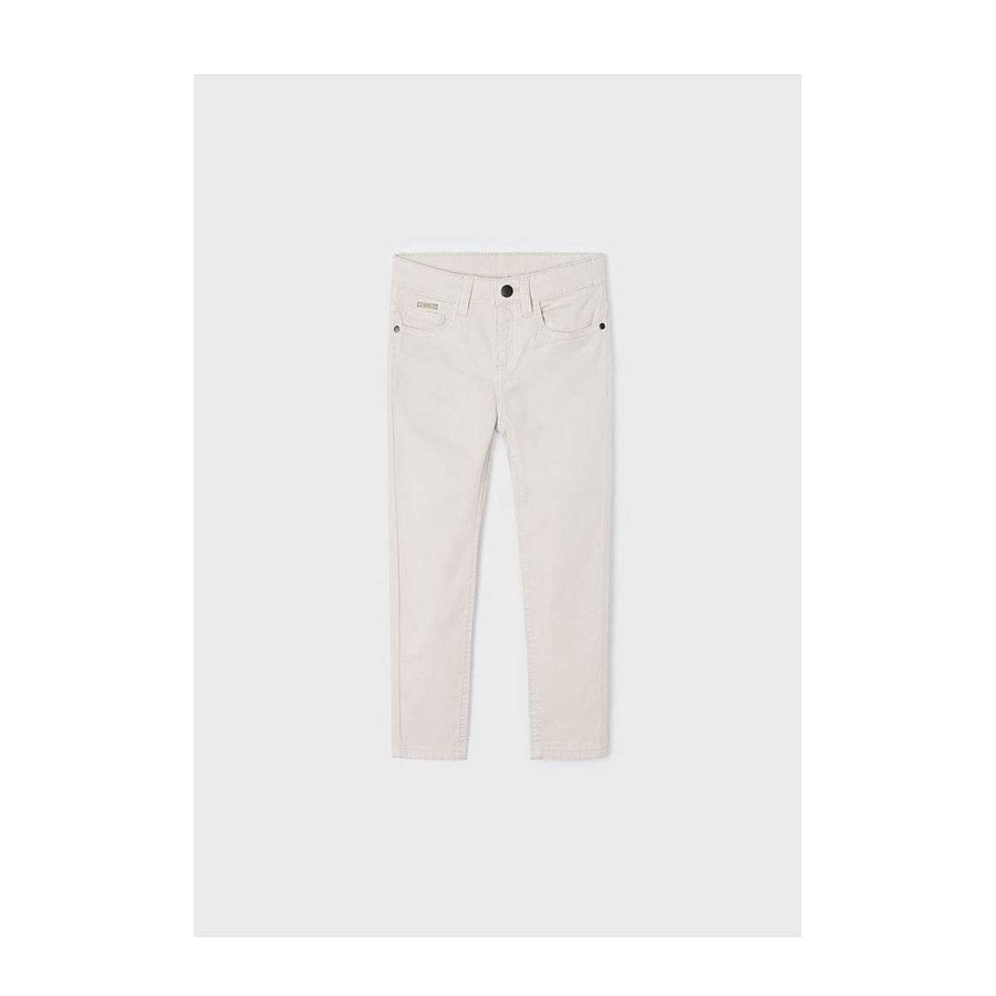 Moda MAYORAL Pantalones | Pantal N Chino Sarga Slim B Sico Mayoral Beig