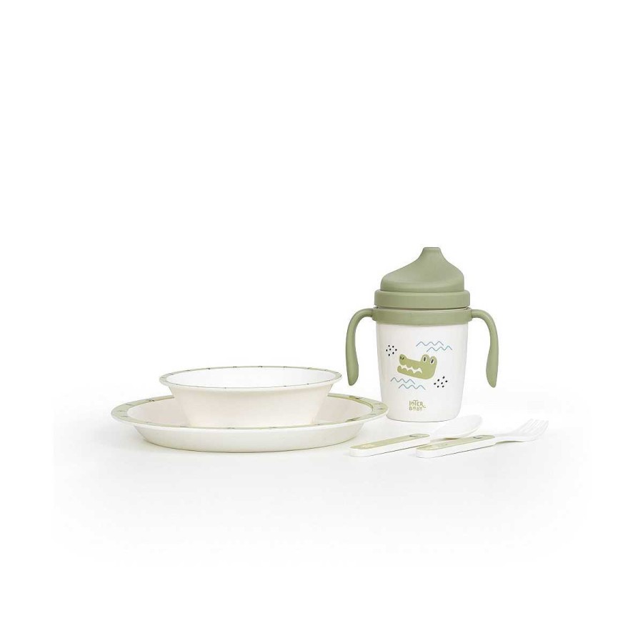 A Comer INTERBABY Vajillas Y Cubiertos | Vajilla 5 Piezas Interbaby Australia Verde