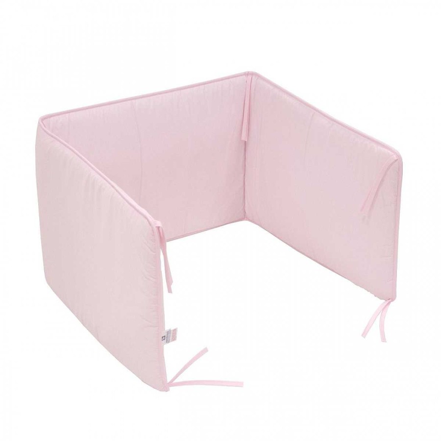 Hogar CAMBRASS Edred N Y Protector | Protector 60 (Cuna 60) 60X40 Cm Liso E Rosa Cambrass