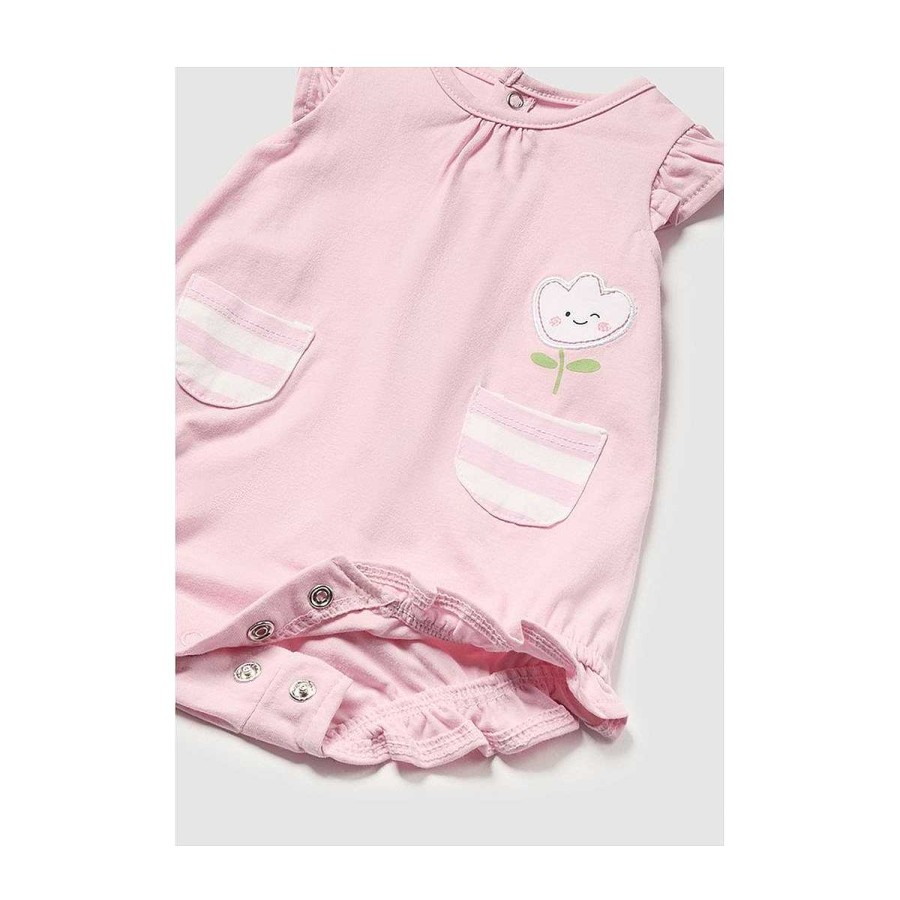 Moda MAYORAL Pijamas | Pelele Corto Flor Baby Mayoral 1Ud Rosa