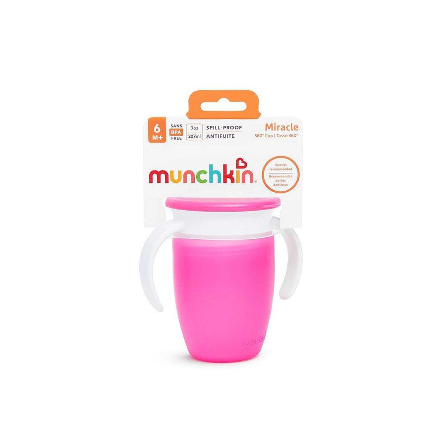 A Comer MUNCHKIN Vasos De Aprendizaje | Taza Antigoteo Con Asas Y Tapa Miracle 360 Munchkin 200Ml