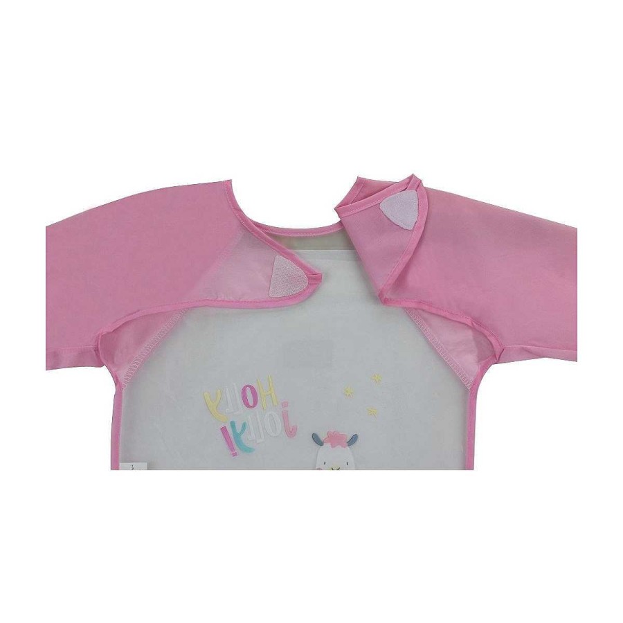 A Comer INTERBABY Baberos | Babero Mangas Interbaby Llama Rosa