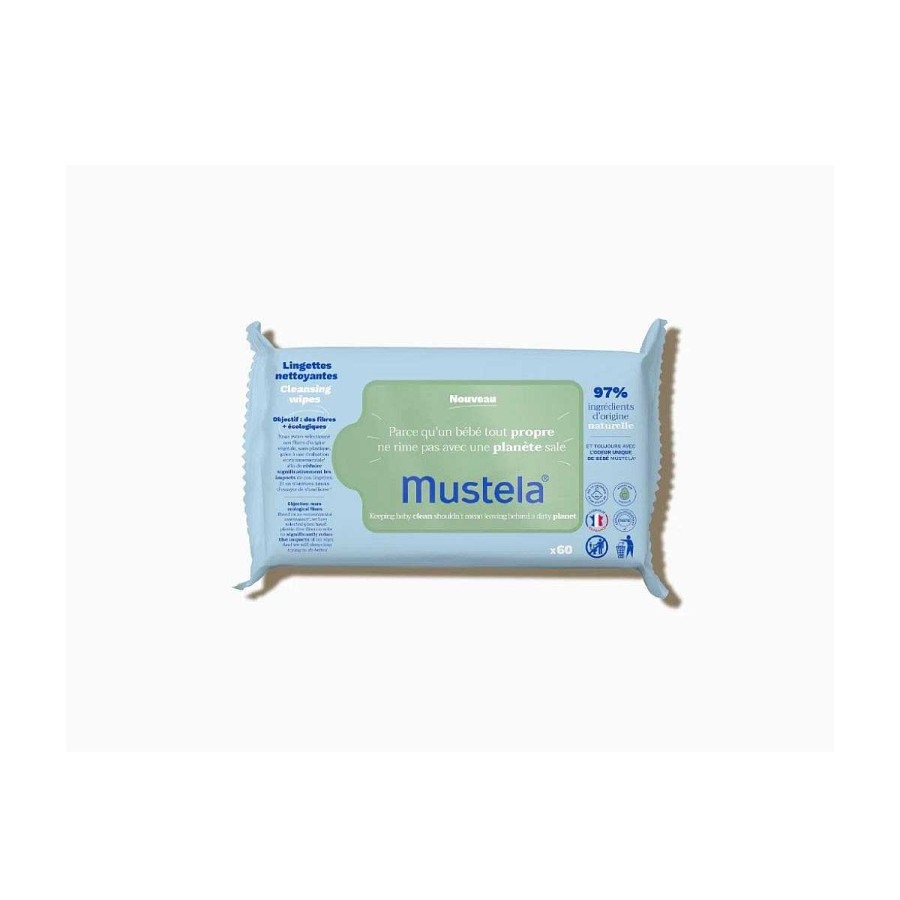 Higiene MUSTELA Cosmetica | Toallitas Limpiadoras Con Aguacate Bio 60 Uds. Mustela