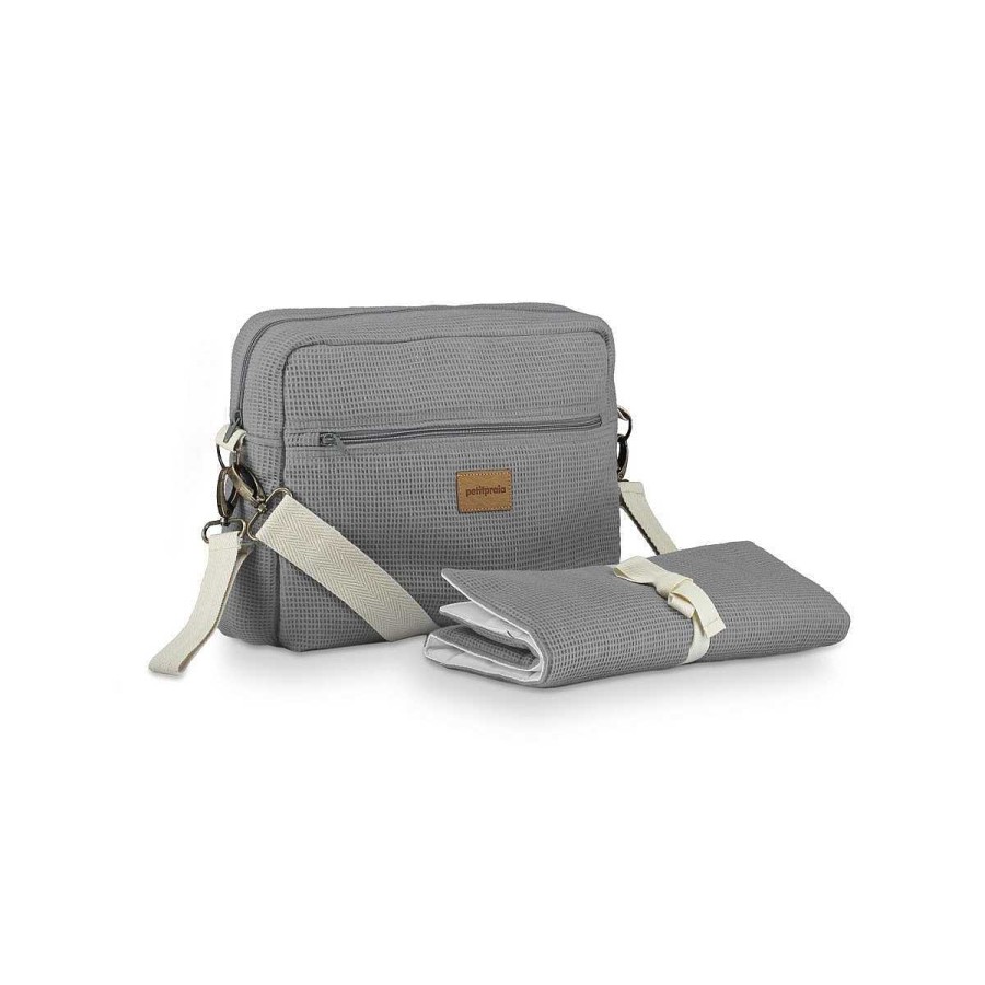 El Paseo PETIT PRAIA Bolsos | Bolso Walk Happy Petit Praia 35X26X10Cm Waffle Gris