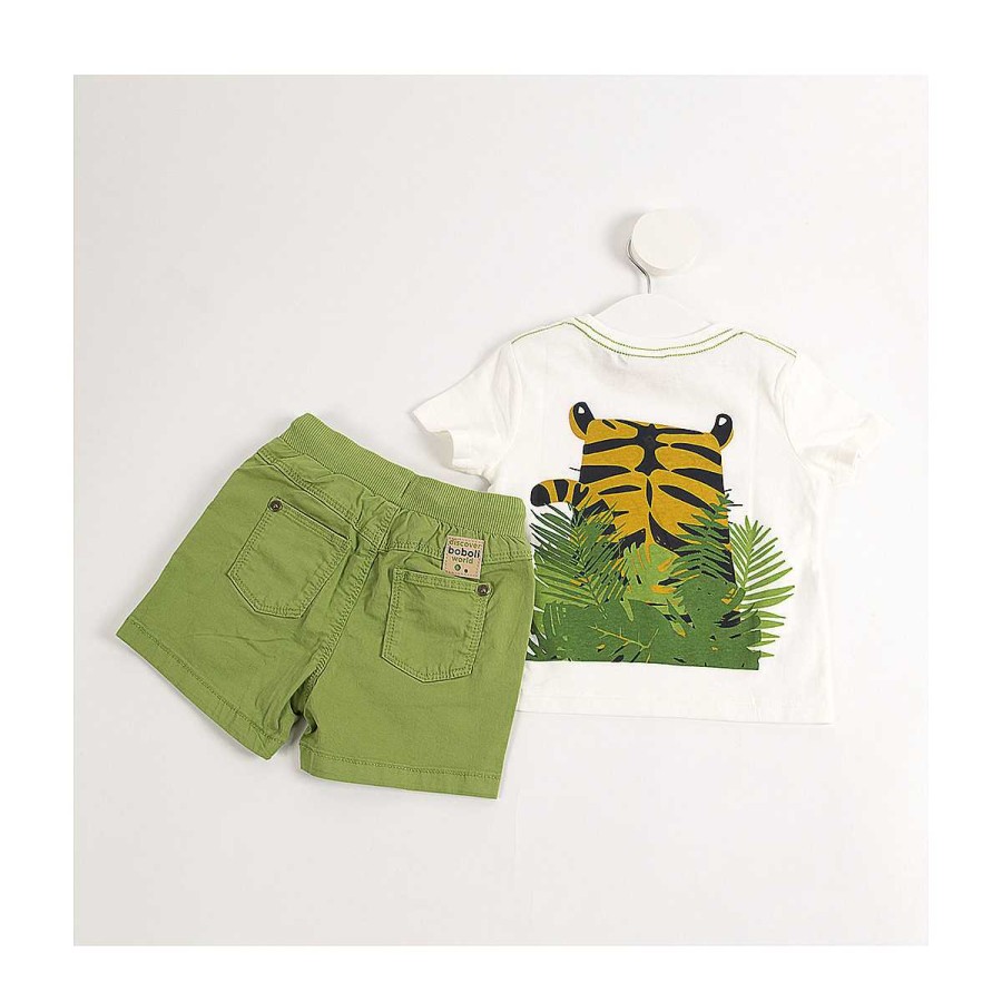 Moda BAYON Conjuntos | Conjunto Vaquero Y Camiseta Jungle Bayon Verde