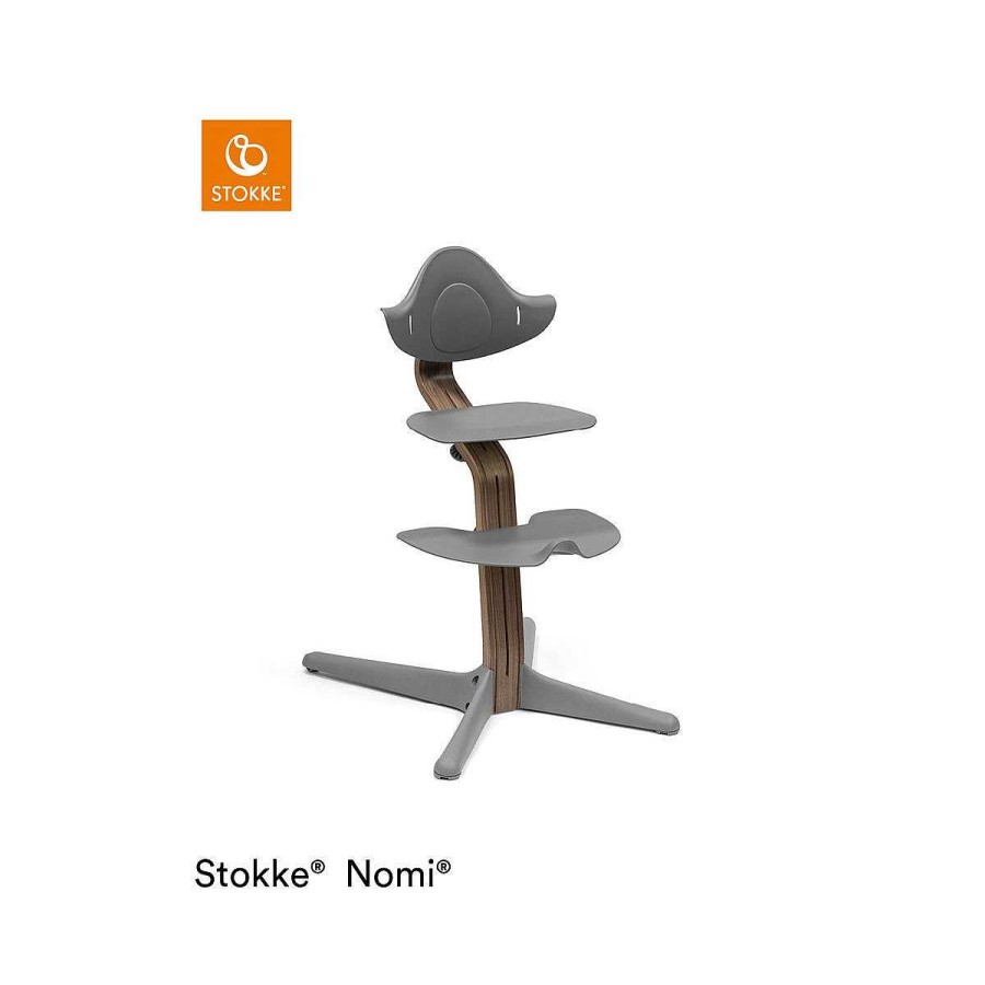 A Comer STOKKE Tronas | Silla Stokke Nomi Walnut Gris