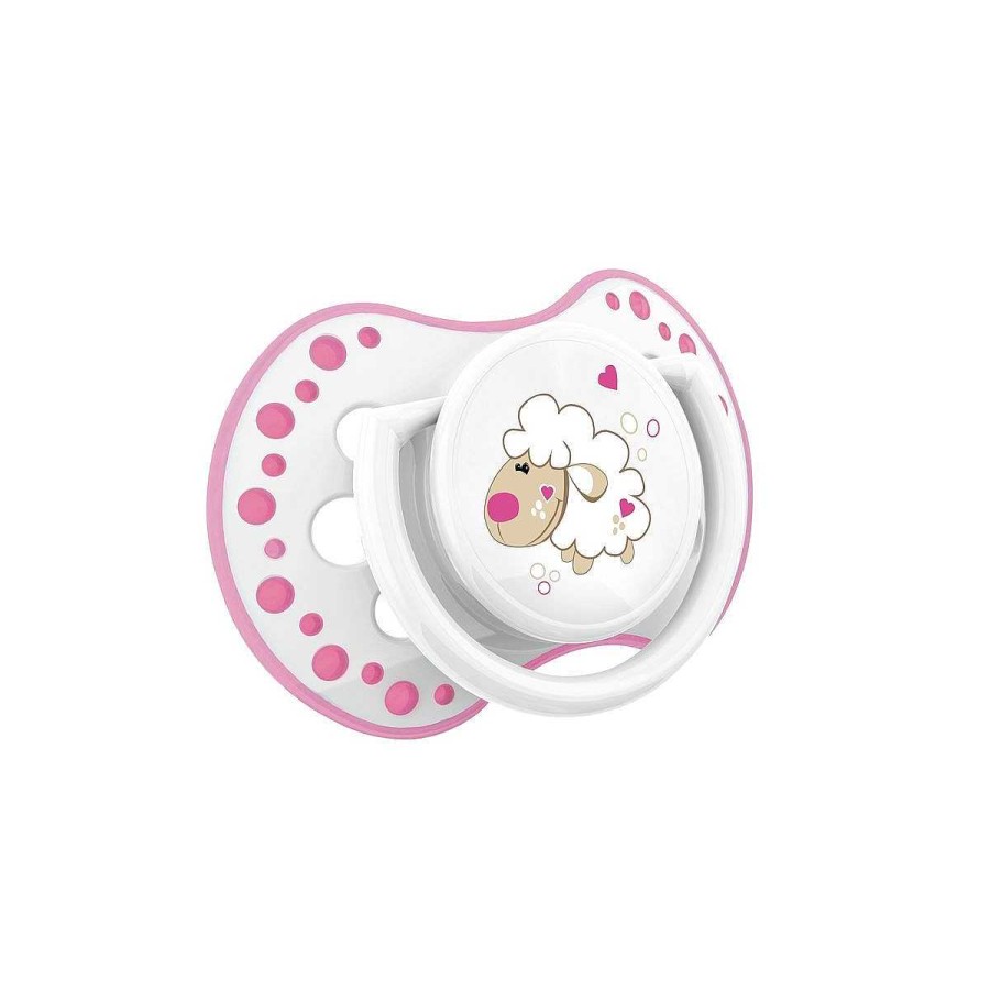 Higiene LOVI Chupetes | Pack Dos Chupetes 3-6 Meses Night&Day Lovi Granate Rosa