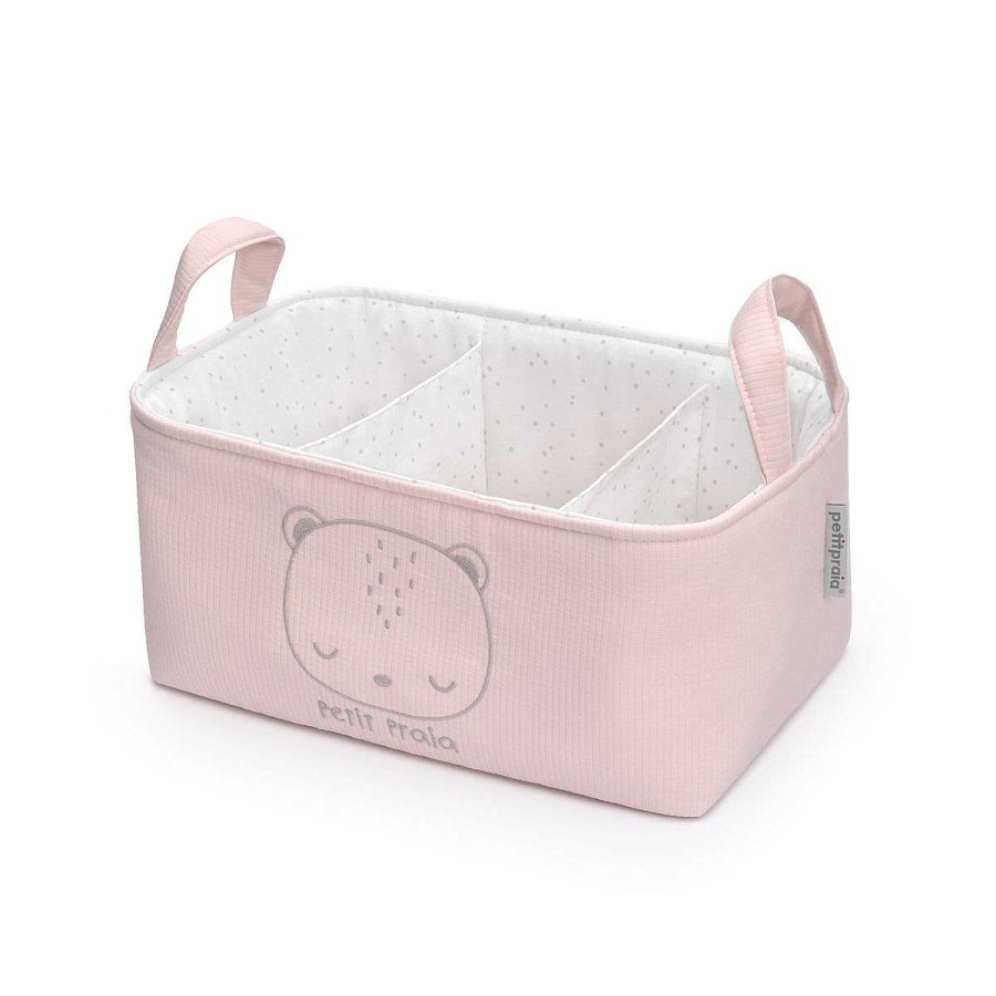 Higiene PETIT PRAIA Accesorios | Cesta Petit Praia Sleepy 24X31X14 Cm Rosa