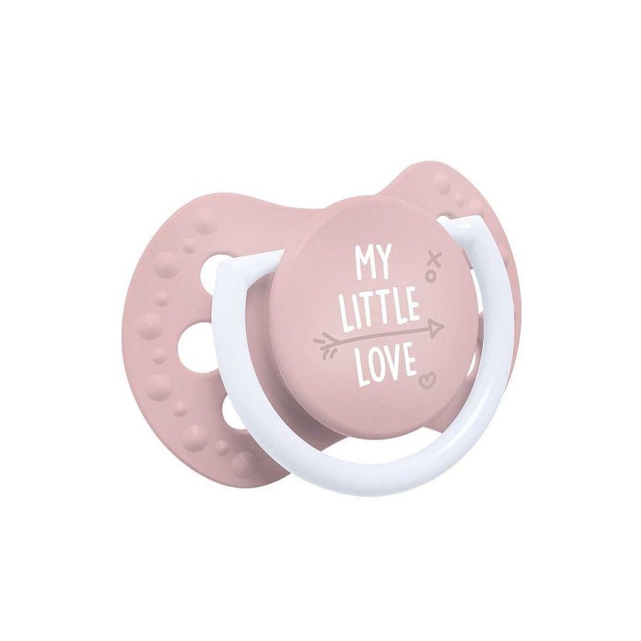 Higiene LOVI Chupetes | Pack Mini Chupetes Din Micos Lovi My Little Love Ni A 0-2 Meses Rosa