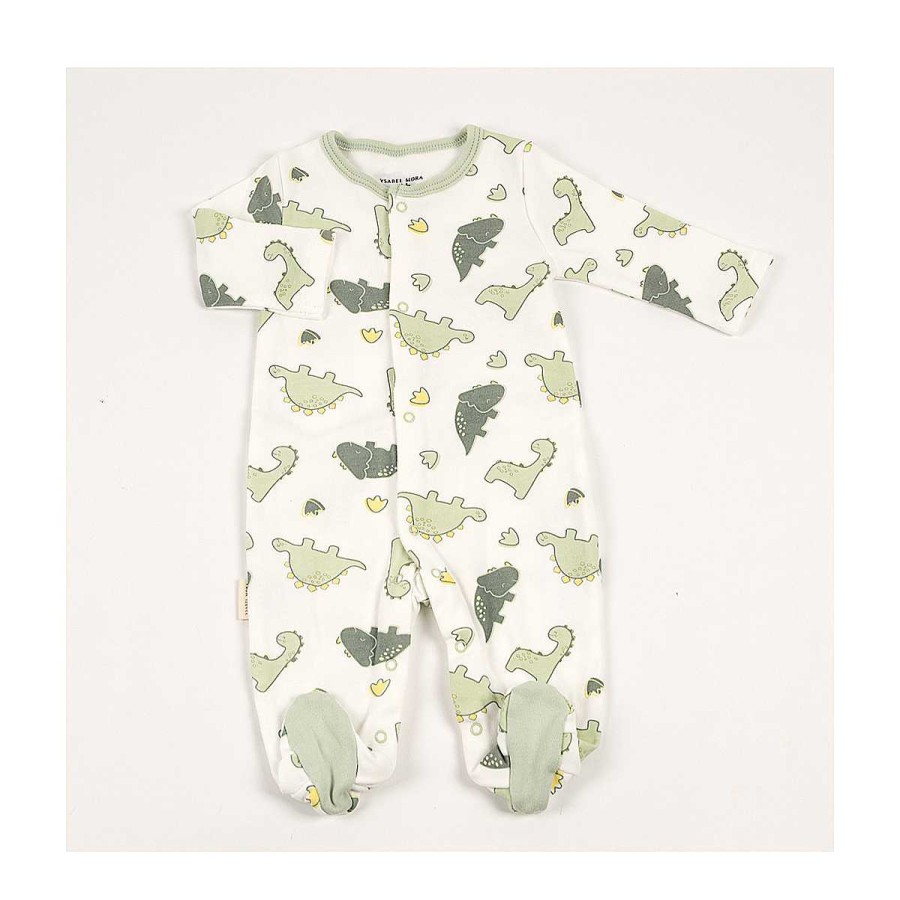 Moda ISABEL MORA Pijamas | Pijama Bebe Ml Dinosaurios Ysabel Mora Verde