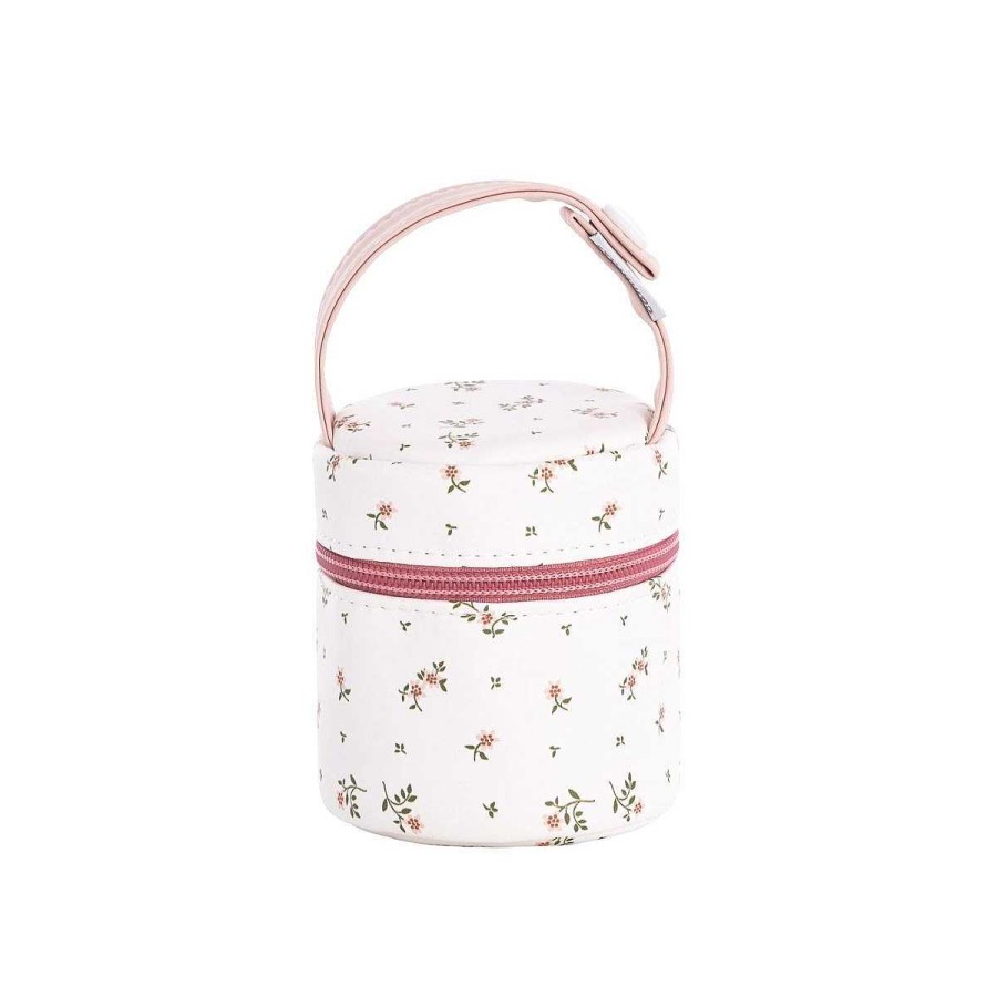 El Paseo CAMBRASS Portaobjetos | Portachupete Aura Beige/Flores 8.5X8.5X11 Cm Cambrass Rosa