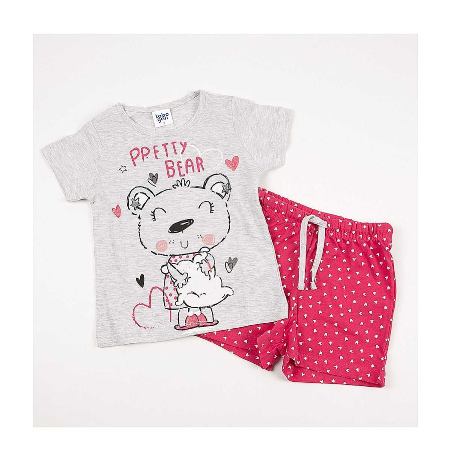 Moda BAYON Pijamas | Pijama Corto Pretty Bear Bayon Rojo