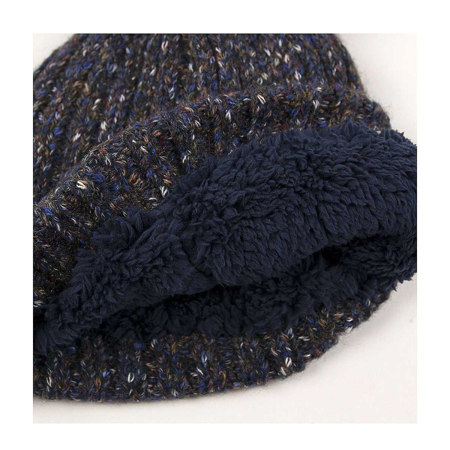 Moda BAYON Manoplas Y Gorros | Gorro Forrado Pompom Pelo Bayon Azul