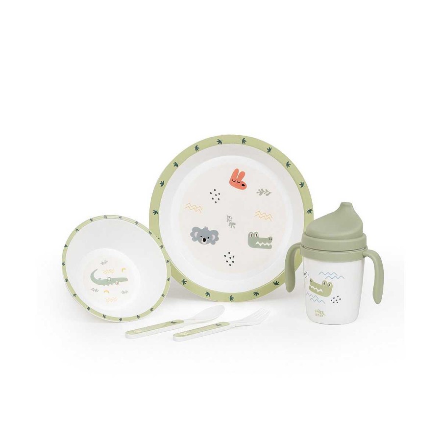 A Comer INTERBABY Vajillas Y Cubiertos | Vajilla 5 Piezas Interbaby Australia Verde