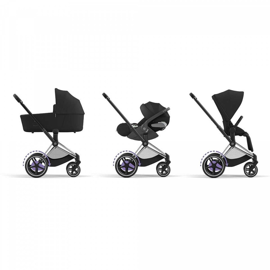 El Paseo CYBEX Cochecitos De Beb | Coche Epriam Chasis Chrome Black Cybex