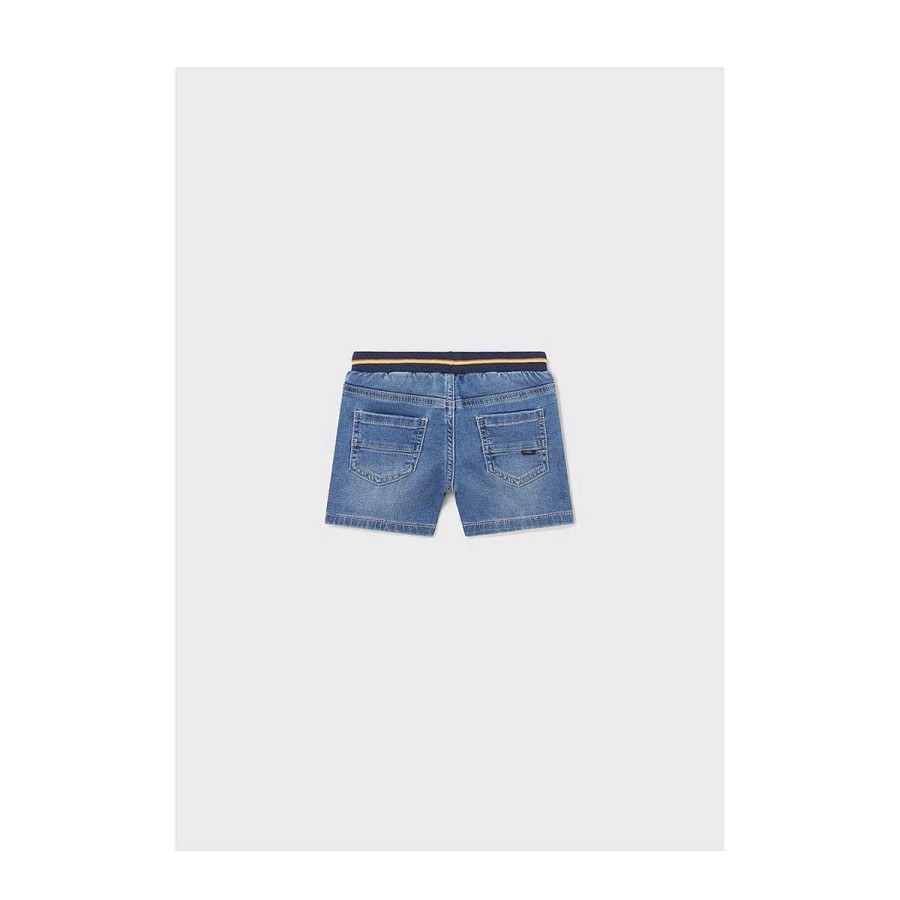 Moda MAYORAL Pantalones | Bermuda Soft Denim Patente Mayoral Azul