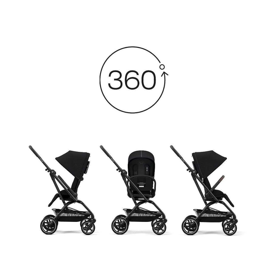 El Paseo CYBEX Sillas De Paseo | Silla Eezy S Twist+ 2 Cybex Black Leather