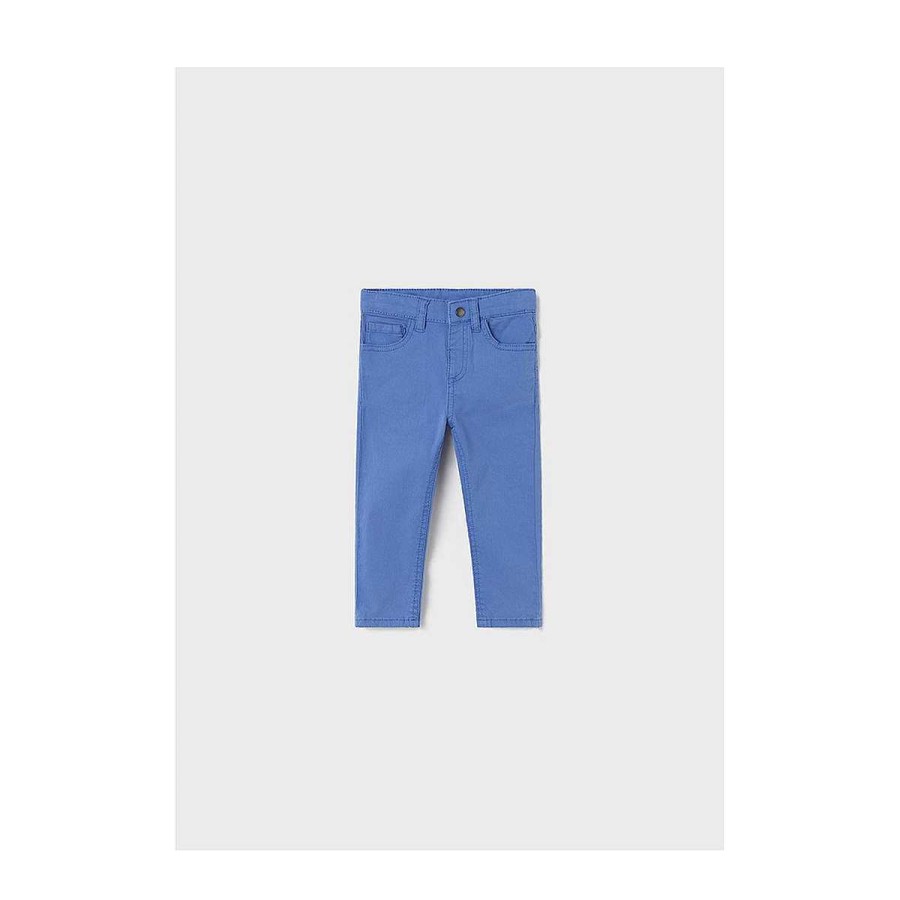 Moda MAYORAL Pantalones | Pantalon Sarga Slim Fit Basic Mayoral Azul