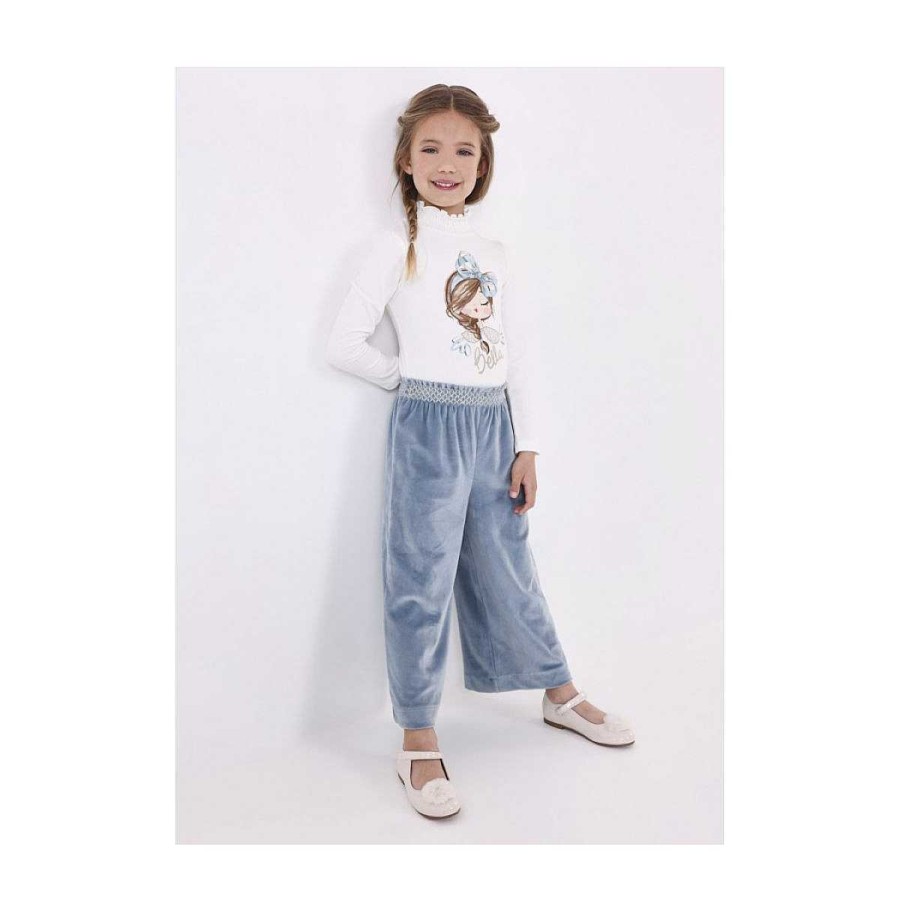 Moda MAYORAL Pantalones | Pantalon Cropped Terciopelo Mayoral Azul